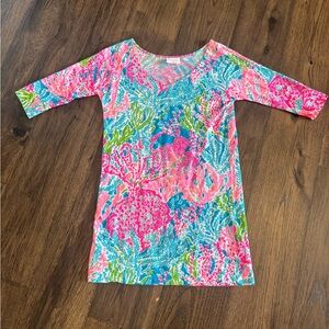 Lilly Pulitzer Pink and Blue Floral Women’s Dress
